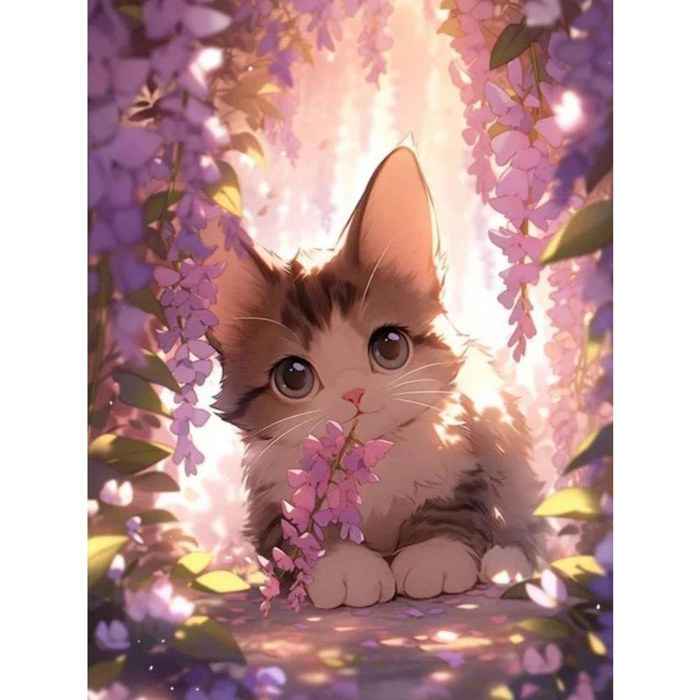DIY Full Round Diamond Painting Cross Stitch 3D Cute Animal Flower Home Scene Decorative Art Diamond Painting 5d Diamond Art Painting