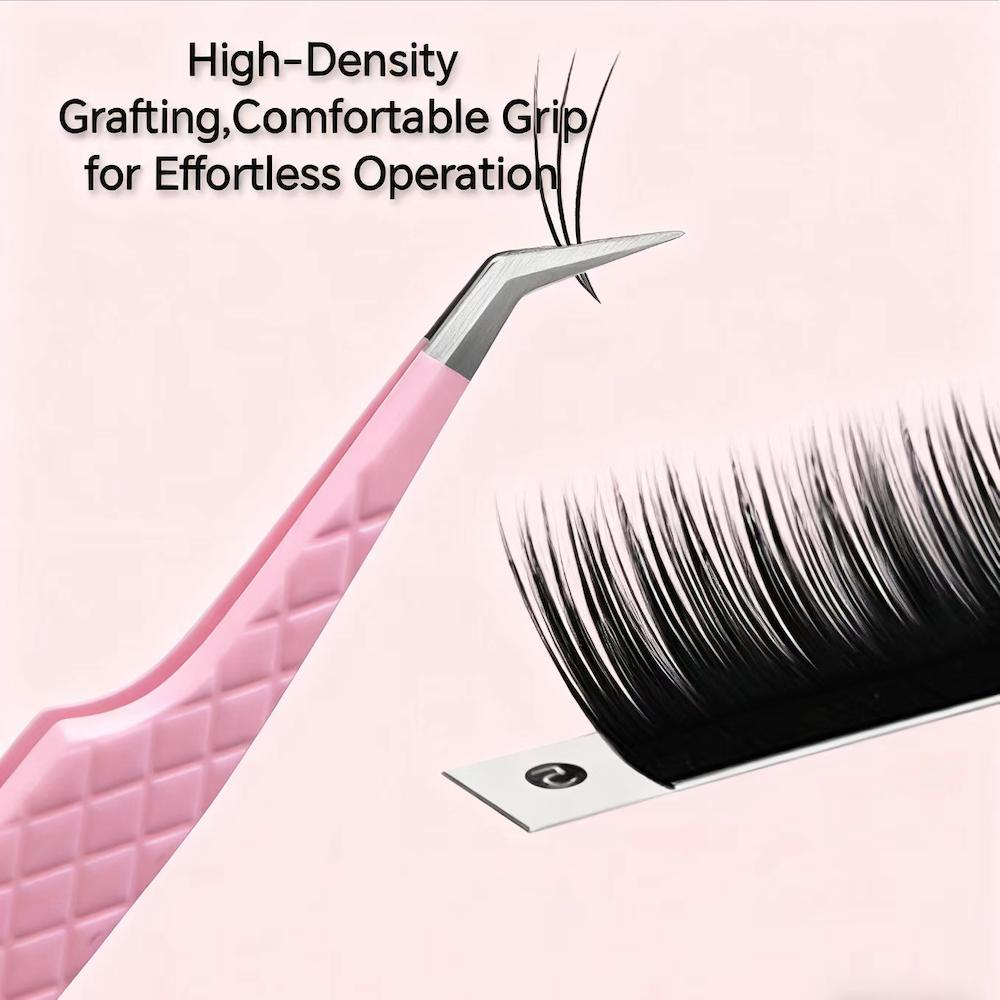 Custom Metal Tweezers for Eyelash Extension Comfortable Feeling Fiber Tip Stainless Steel Lash Tweezers Pointed Tip