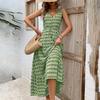 High Waist Women Dress Print Temperament Fashion Lace Up Sleeveless Pleated Autumn Winter Color