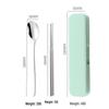 Portable Stainless Steel Cutlery Set: Fork, Spoon & Chopsticks - Ideal for Students & Outdoor Use