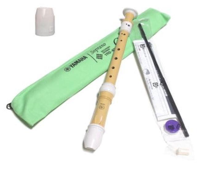 Yamaha YRS-401 Biomass-Derived Resin Soprano Recorder, German Style, with Cap Set