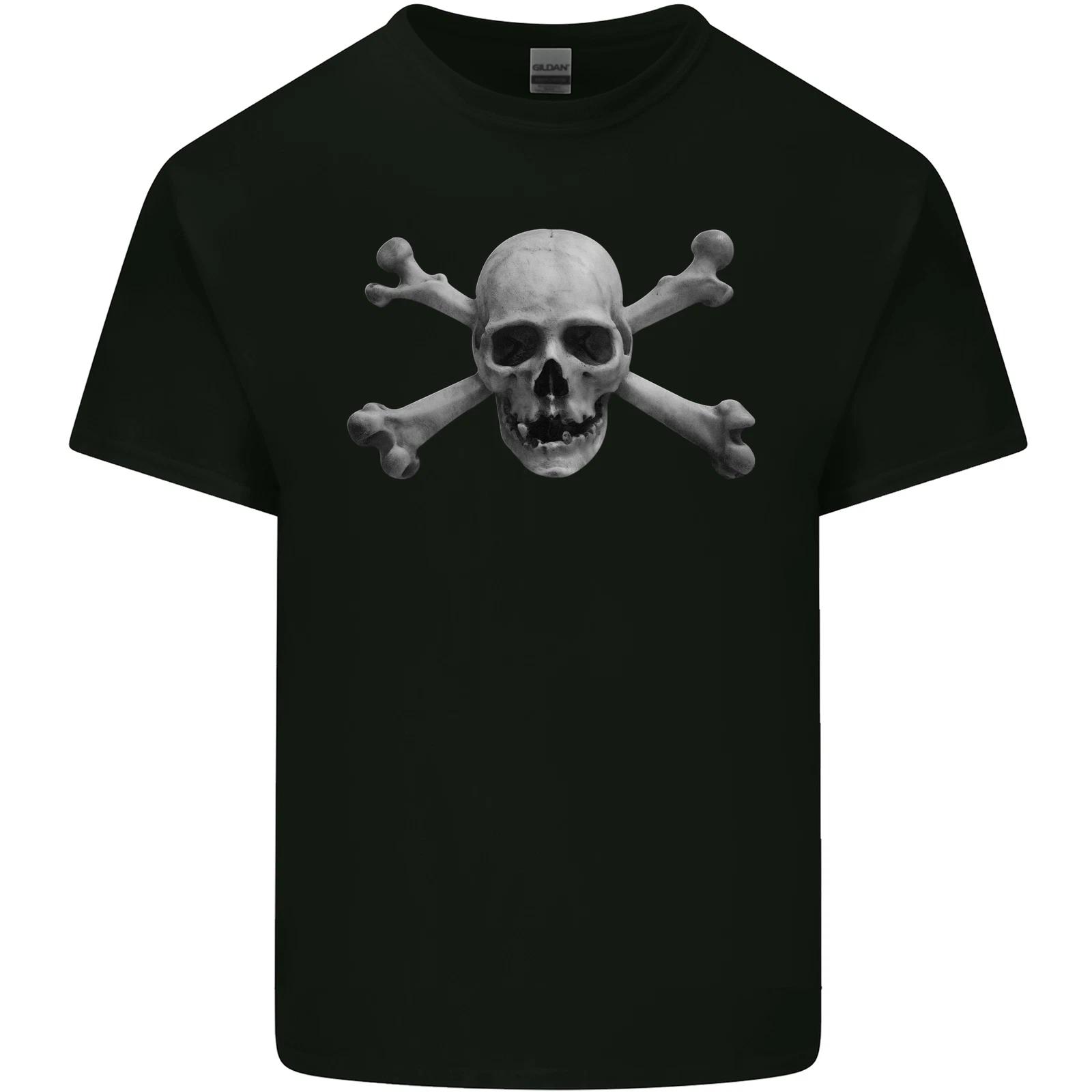 

The Jolly Roger Skull Pirates Sailing Sailor Kids T-Shirt Childrens S