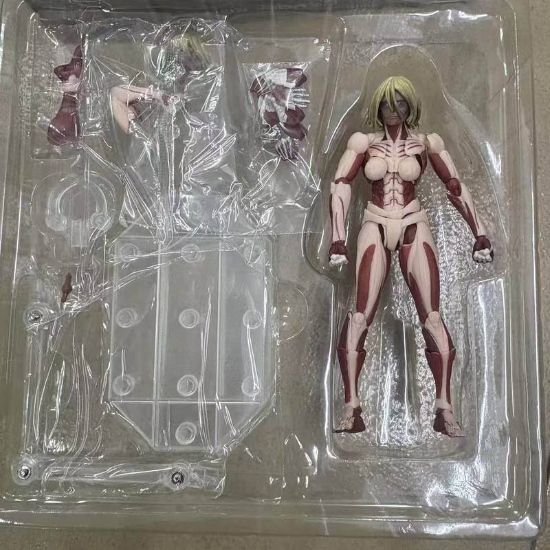 Cool Anime Model Statue Atta on Titan Fem Giant Anime Figure Joint Movement Pvc Collectible Toy for Fans over 4 Years