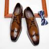 Men's Casual Leather Shoes Men's Genuine Leather Brock Men's Shoes Business Shoes Formal Men's Leather Shoes Groom Wedding Shoes Comfortable