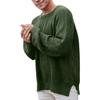 Herren einfarbiger langärmliger Rundhals-Pullover, Strickpullover, Herren Streifenpullover