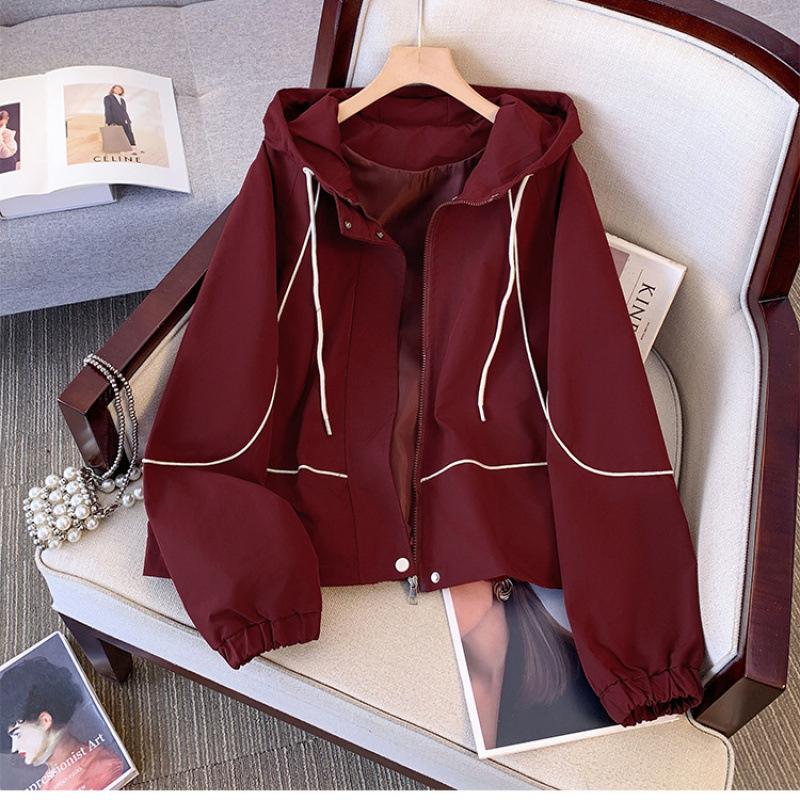 Jacket Jacket for Women Spring and Autumn New Style Small Casual Workwear Hooded Jacket Top