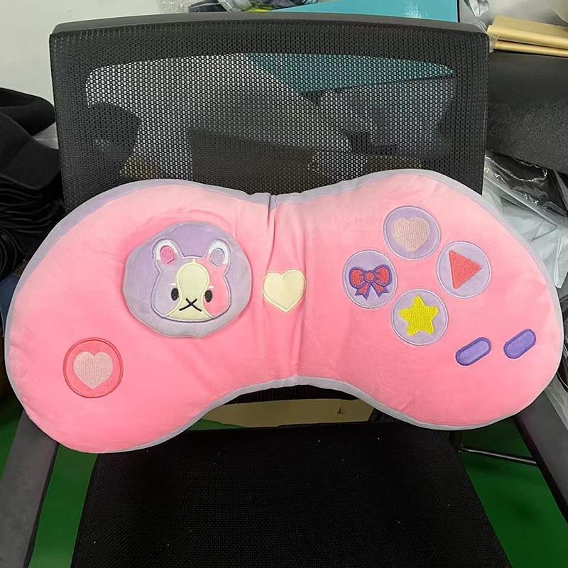 

Cute Plush Pillow Soft Stuffed game Pillow Cartoon Giant Sleep Hug Kitten Pillow Children Adult Toy Home Bed Decor Gif розовый