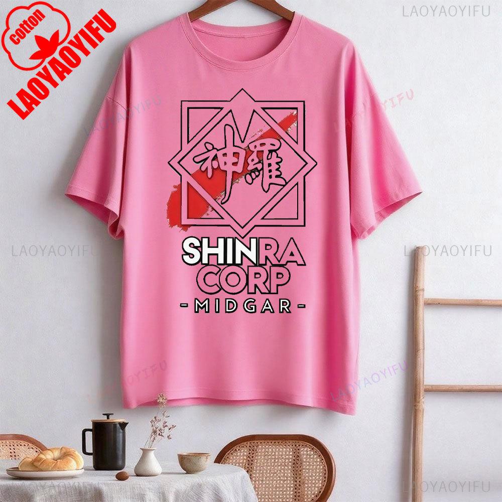 Final Fantasy 7 Sephiroth Soldier Materia Tifa Video Game Shinra Electric Power Company Men Printed T-shirt Chocobo Short Sleeve