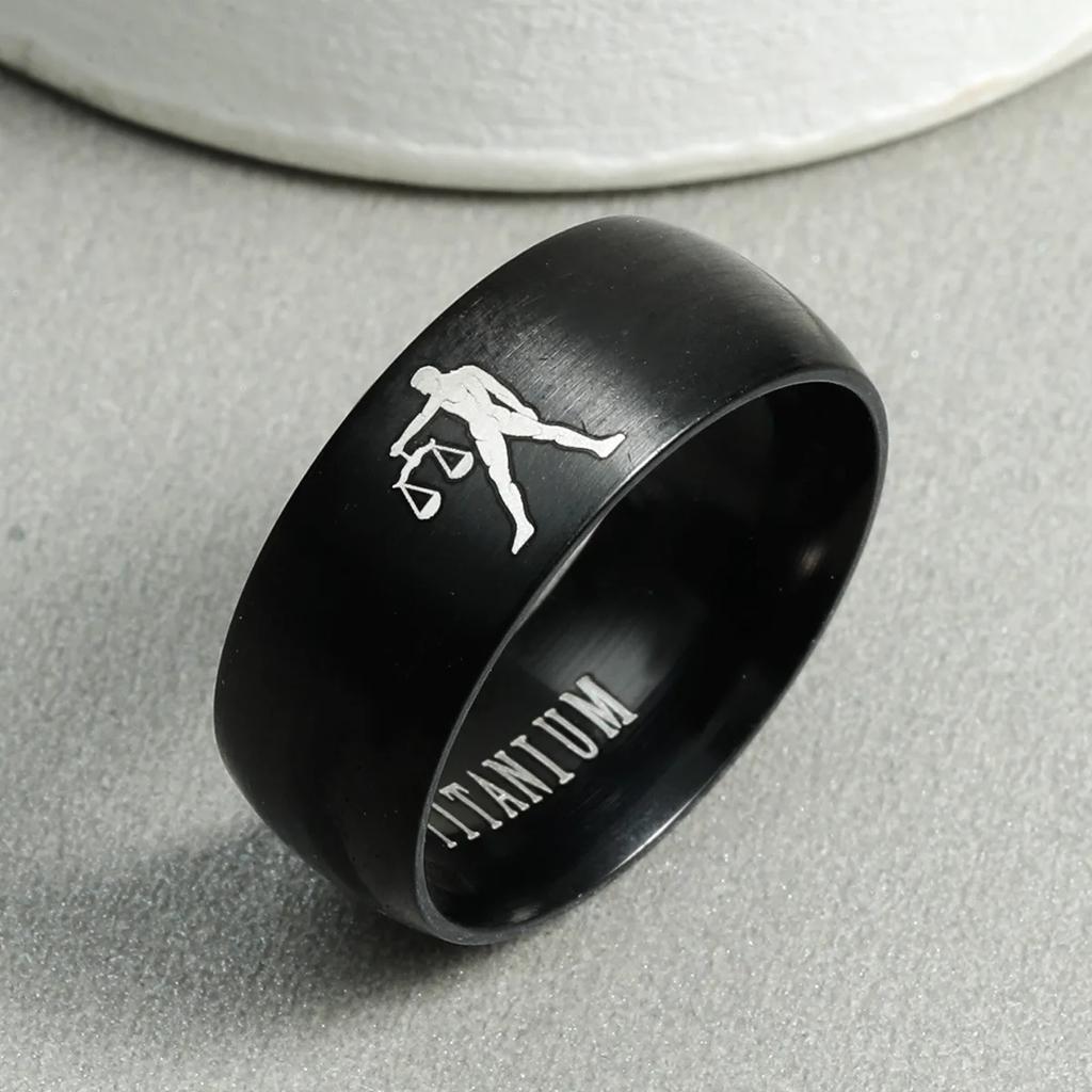 12 Zodiac Sign Stainless Steel Ring - Fashion Charm for Aries Taurus  Adjustable Unisex Friendship  Accessory