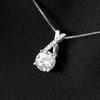 Women Necklace X Shape Faux Moissanite Jewelry Shining Korean Style Necklace for Daily Wear