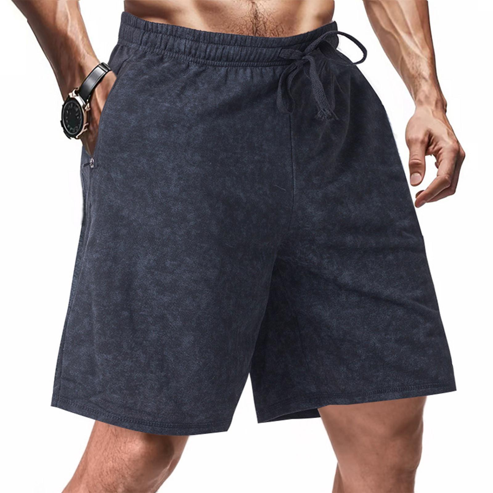 

Men S Straight Work Pants Fashionable And Casual Drawstring Shorts L чорний