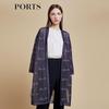 PORTS Women's Logo Jacquard Knit Long Cardigan
