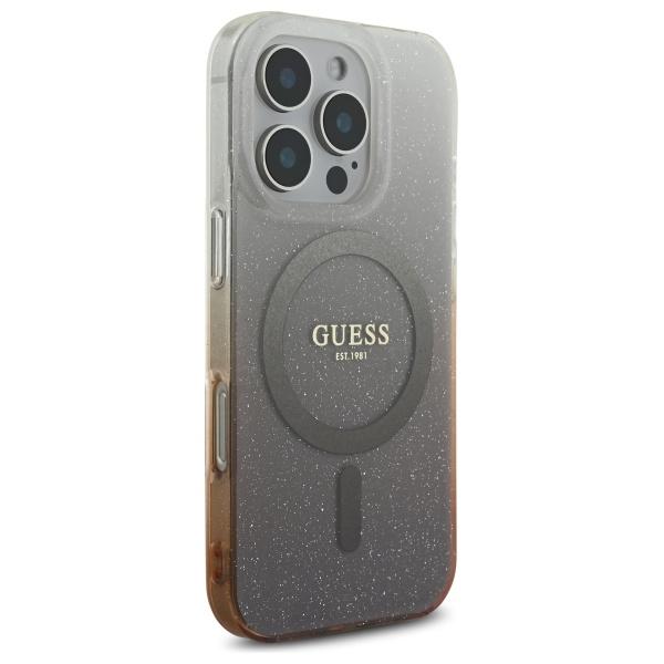 Etui do iPhone 16 Pro Guess Hardcase Glitter Gradient MagSafe