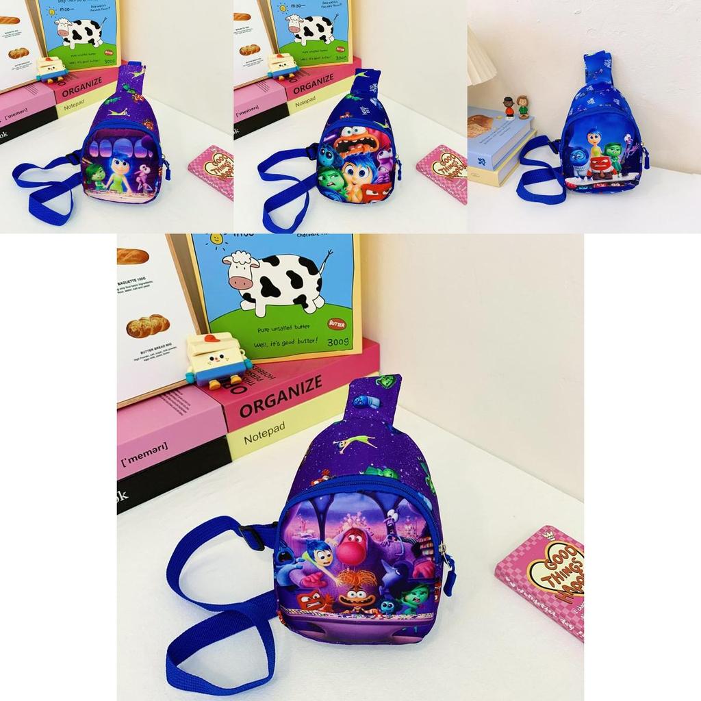 Inside Out Print Childrens Cartoon Small Chest Bag With Polyester Material For Kindergarten Kids