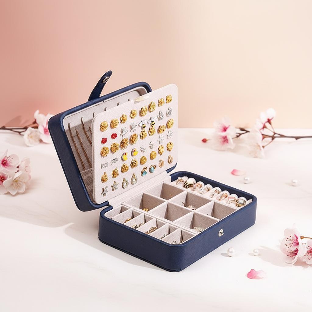 Leather Jewelry Box Organizer Jewelry Display Jewelry Boxes and Packaging Ring Box Suitable for Earrings and Rings