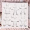 1Pc Gingerbread Man Christmas Series Mold Food Grade Silicone Mold Chocolate Candy Clay Mold Kitchen Cooking Tools