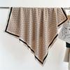 Xiaoxiang fashion light luxury scarf 91cm large square scarf twill silk headstyle printed scarf temperament versatile women's sunscreen shawl