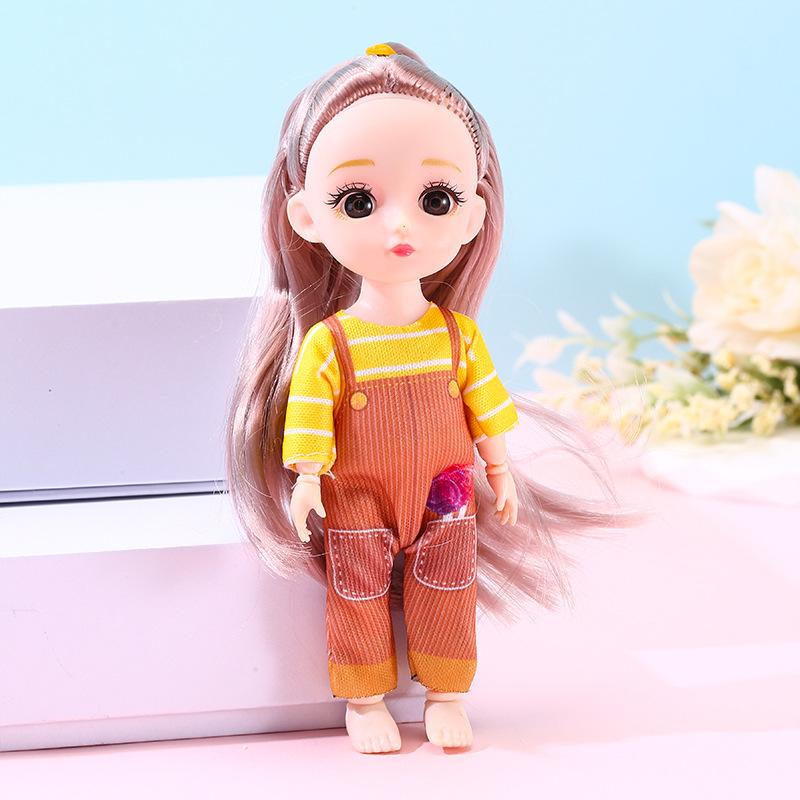 Color Light Doll Xiao Mengmeng Princess Suit Girl Dress-up 13-joint 6-inch Doll Play House Toy