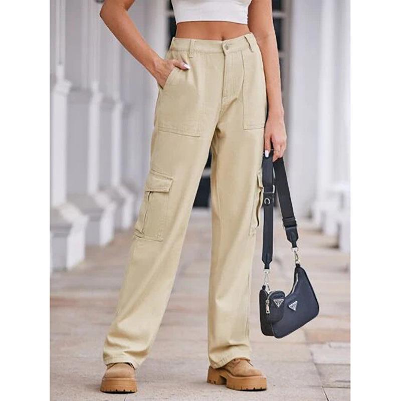 Europäische und amerikanische lässige Arbeitshosen mit mehreren Taschen für Kinder, locker und dünn, Trend, Wide-Leg-Hosen