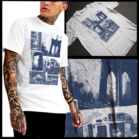 

New York City Collage T-Shirt Brooklyn Queen Uptown Harlem NY Cotton new Tee 2XL