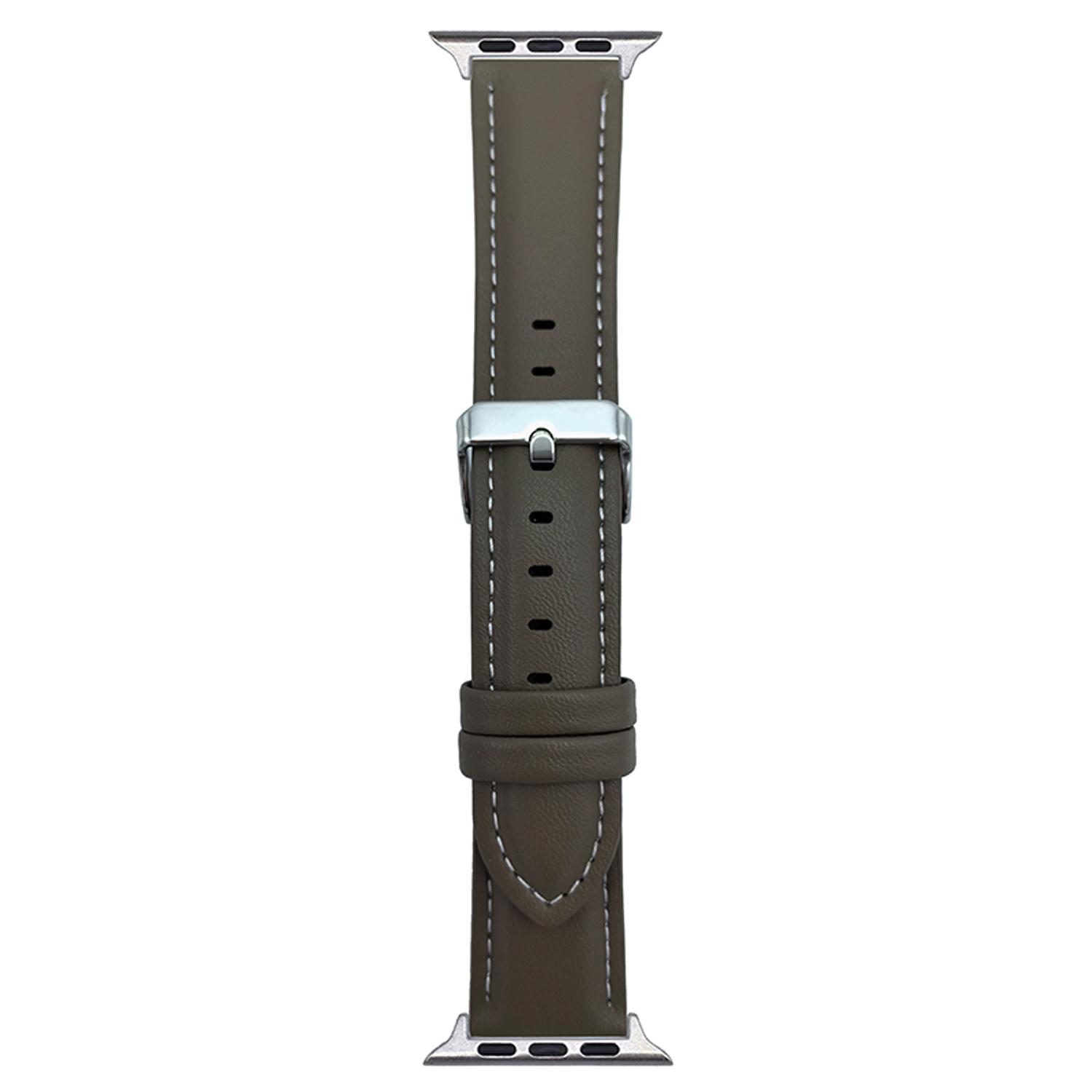 

Watch Band for Apple Watch Series 10 9 8 7 SE 6 5 4 3 2 1 42mm 41mm 40mm 38mm Nappa Texture Adjustable Leather Wrist Strap Brown