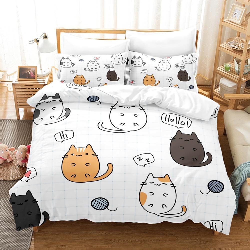 Fashion Technology Printing, 3D Digital Printing, Bedding, Duvet Covers, Pillowcases, Three-piece Sets