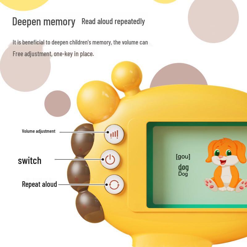 Bilingual Educational Flashcards Reader: Early Learning and Cognitive Development Toy for Children