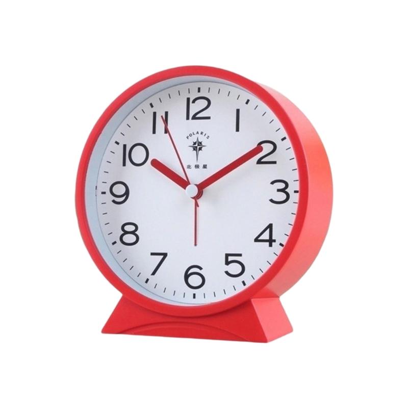 Quiet Movement Kids Alarm Clock with Arabic Numerals Modern Minimalists Battery Operated Table Clock for Student Gift