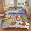 3Pcs Christmas Winnie Pooh Friends Bedding Sets For All Sizes New 3D Printed Bed Cover Comforter Duvet Cover Pillowcase Bedroom Decoration