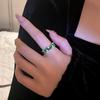 Vergoldeter Zirkonring mit japanisch-koreanischem Luxusdesign