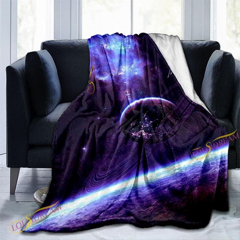 Galaxy Pattern 3D tištěná deka Plyšová deka Planets Tapiserie Flanelová deka Povlečení Zimní přehoz Přikrývka