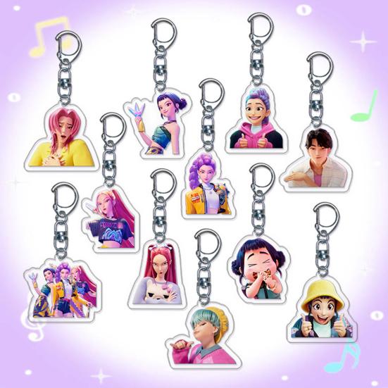 Witch Hunter Keychain Acrylic Anime Pendant Holder Vivid Character Expression Keychain Bag Accessory