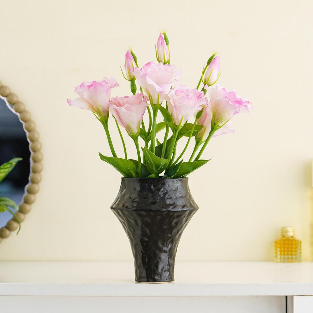 Modern Minimalist Ceramic Vase for Floral Arrangements - Chinese Style Decor for Dining Table & Living Room