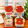 2026 Cute Apple Desk Calendar - Stylish Student Desktop Ornament and Check-in Planner Gift