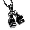 Cool Gold Silver Balck Mens Boys Gift Choker Boxing Glove Pendant Chain Necklace
