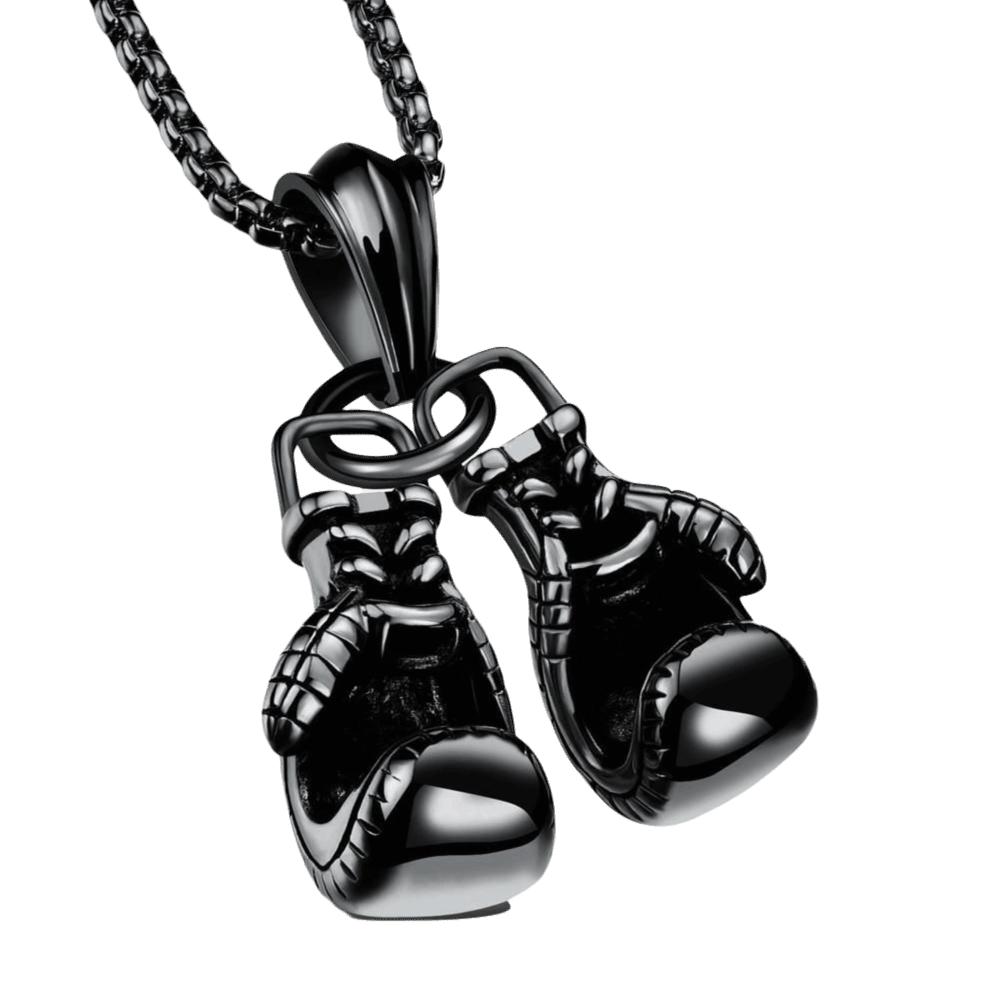 Cool Gold Silver Balck Mens Boys Gift Choker Boxing Glove Pendant Chain Necklace