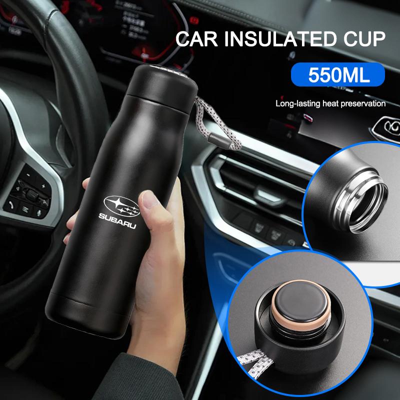 550ML Smart Thermos Bottle Portable Coffee Cup Ferrari Logo Insulated Mug For Subaru STI WRX Forester Impreza Legacy Outback XV HS5