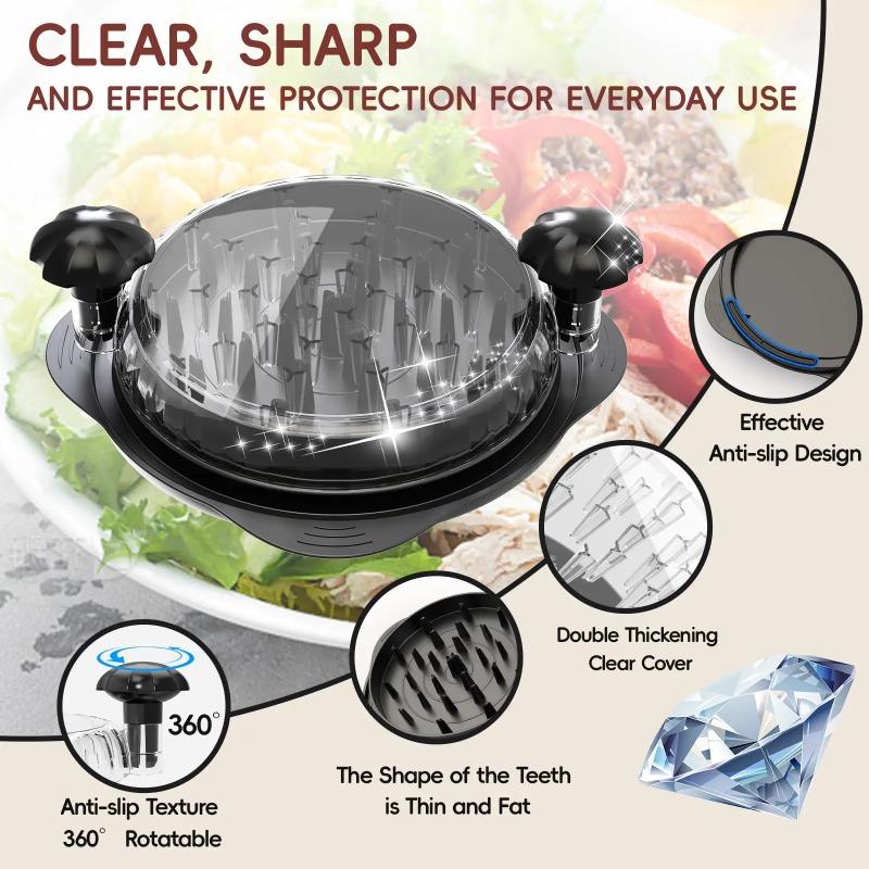 Herramienta Desmenuzadora de Pollo, Picador de Carne Visible con Giro, Picador de Pollo con Tira Antideslizante Adecuado para Carne de Res Pollo