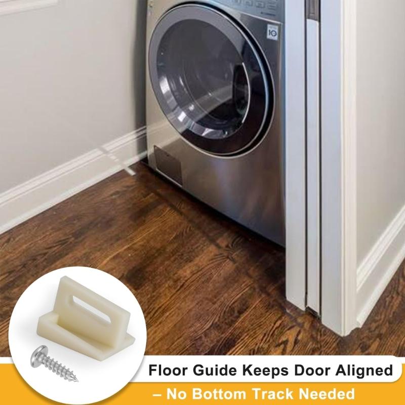 Adjustable Pocket Door Guide Set with Side Jamb Mount, Bottom Door Guidance Support, Plastic Guides and Screws for Repair Work Today