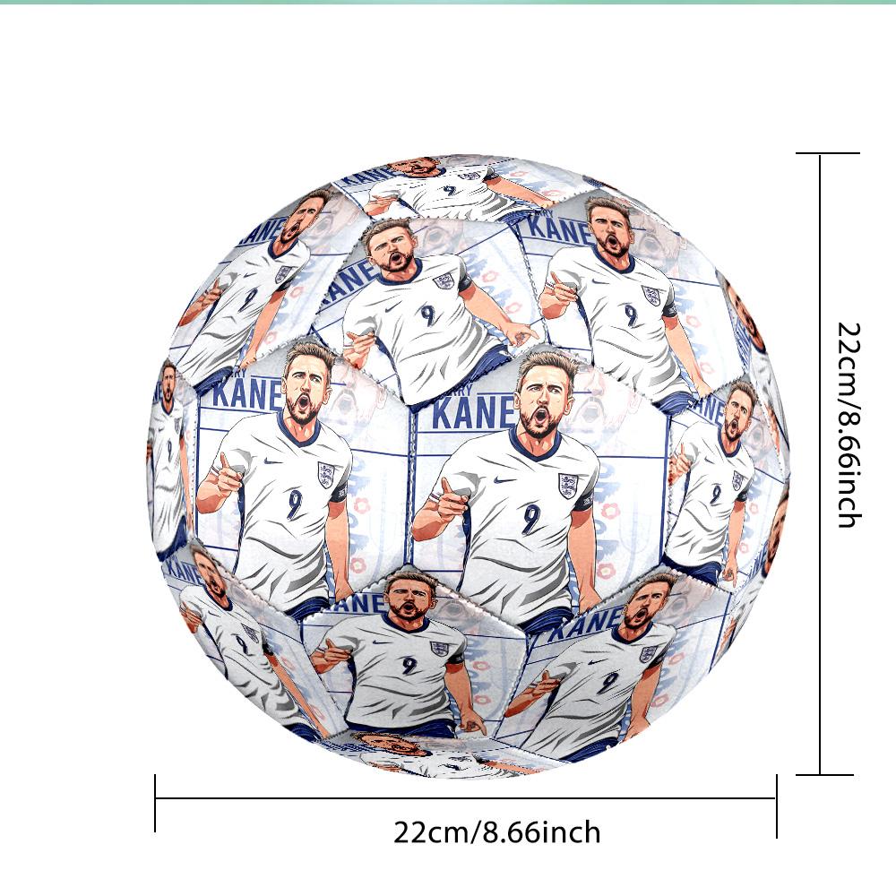 Pallone da Calcio Harry Kane Celebration Taglia 5, Cucito a Macchina, Morbido e Confortevole, Adatto per Allenamenti e Partite, Regalo per Fan