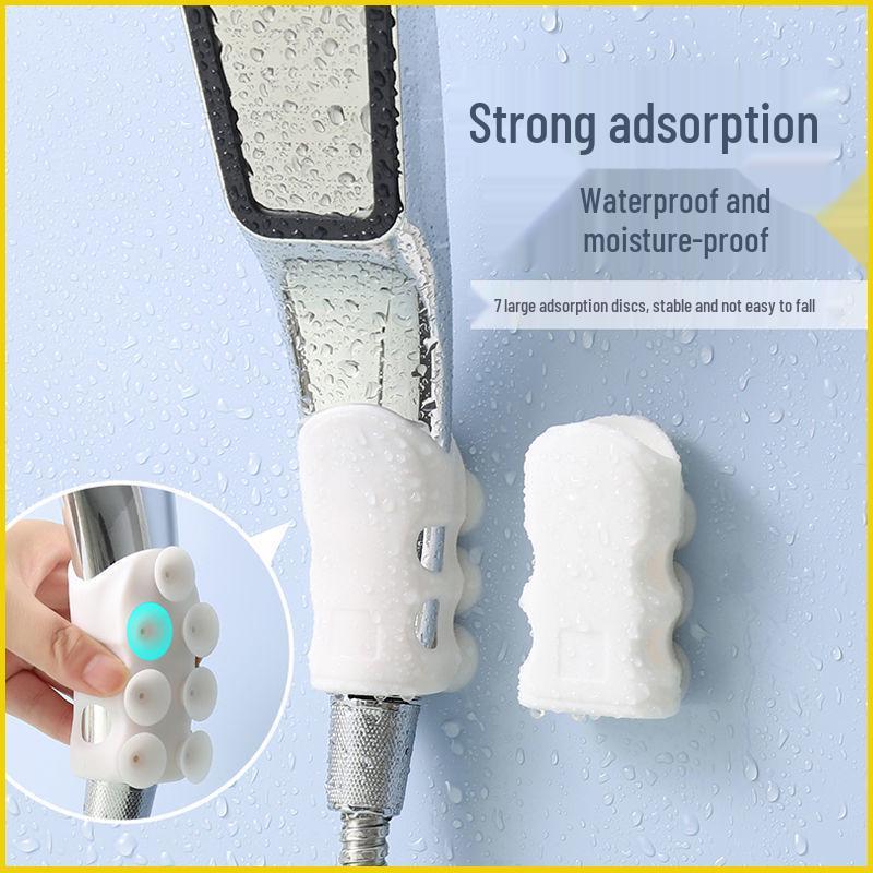 Silicone Suction Cup Shower Head Holder - No Drilling, Traceless Fixing.