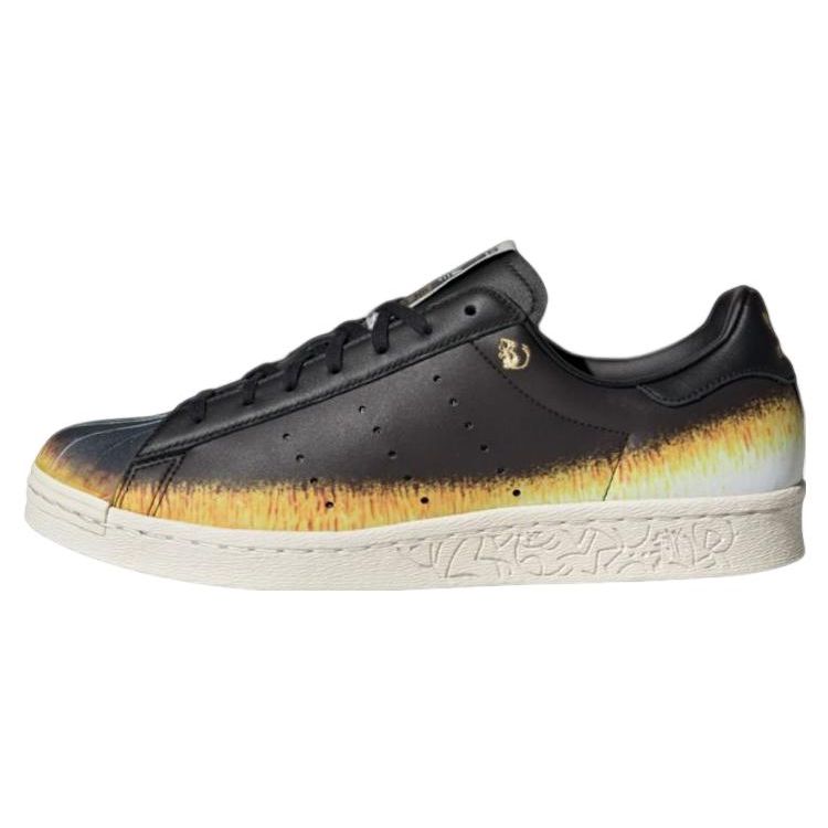 Adidas Originals Han Meilin X Superstar 80S "Shen Monkey" Leather Low-Top Sneakers Unisex Sneakers Black Yellow Orange ID4385