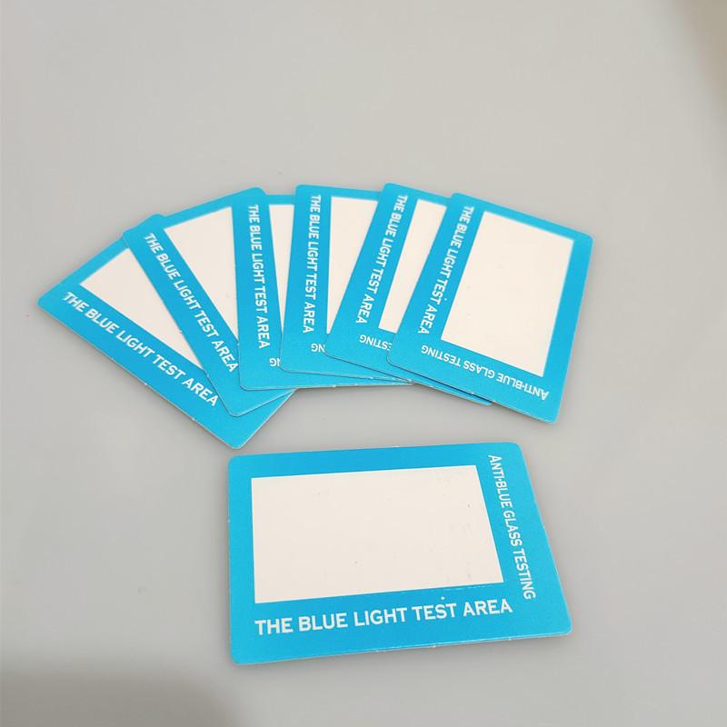 5pcs Blu-ray Glasses Test Card Color Changing Card Detection Paper Card Glasses Glasses Lens Inspection Card