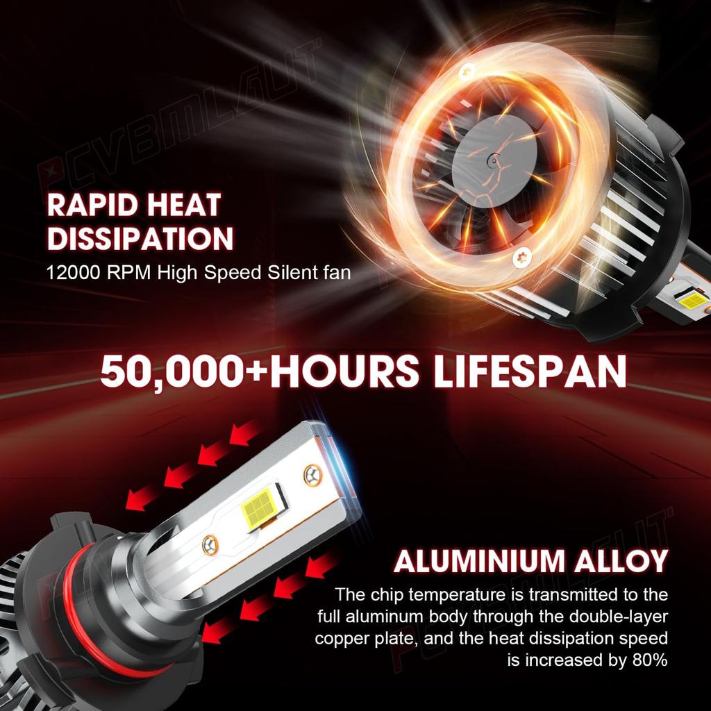 Compatible For Toyota Prius High Low Beam And Fog Lights 2010 2011 2012 2013 2014 2015, 9005 H11 H8/H11 Powersports Bulbs Combo, 6500K White, 500%