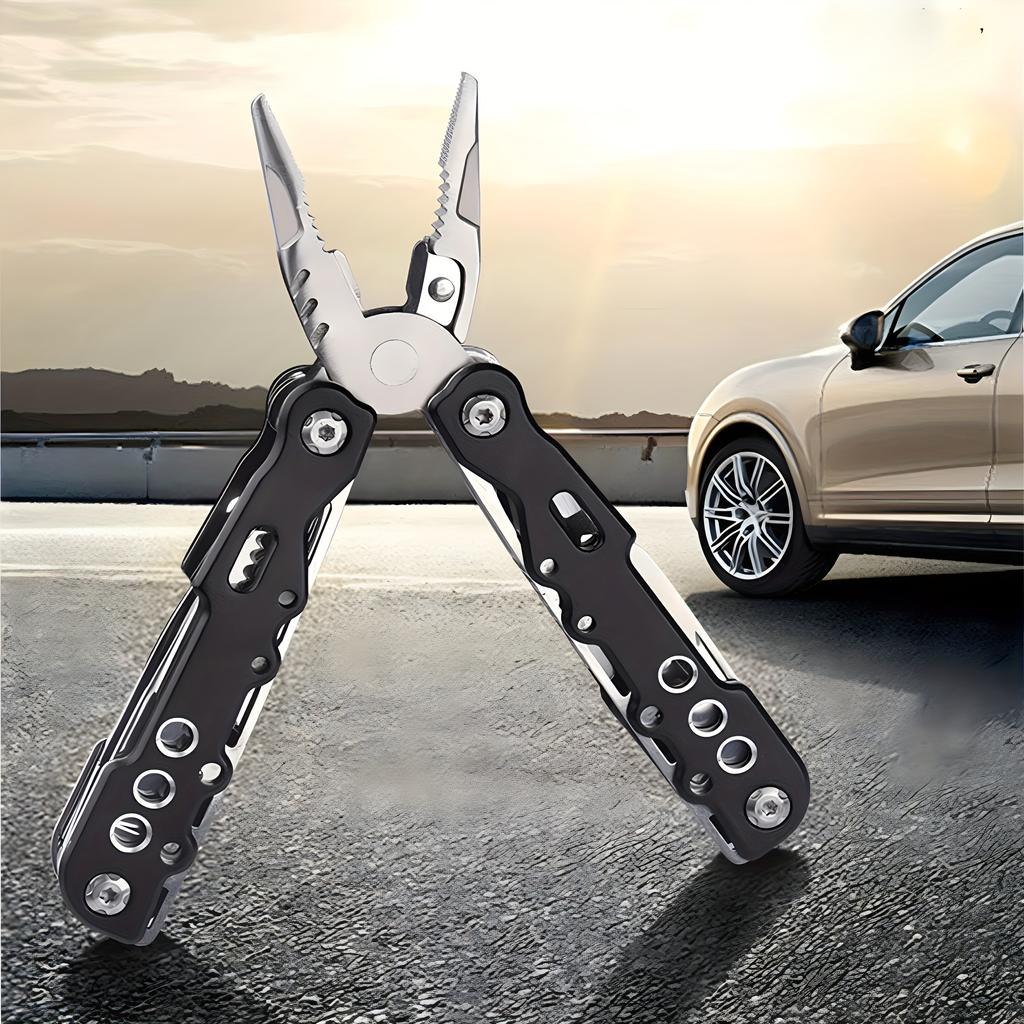 1 durable 12-in-1 stainless steel multi-function pliers, multi-purpose,with multi-tool combination pliers such as pointed nose pliers,screwdrivers,etc