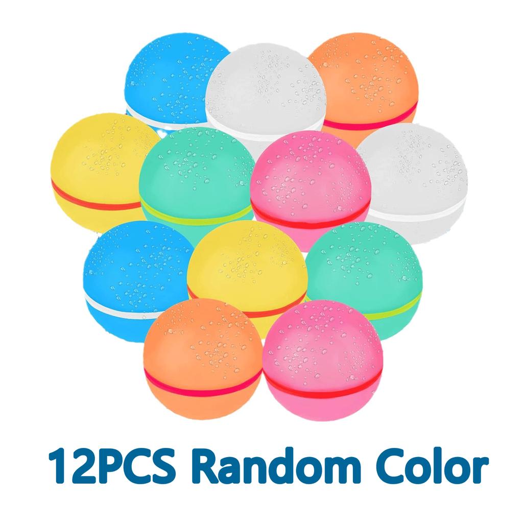 12641 Pack Magnetic Reusable Water Ball Quick Fill Self Sealing Silicone Water Ball Kids Summer Pool Outdoor Water Toys