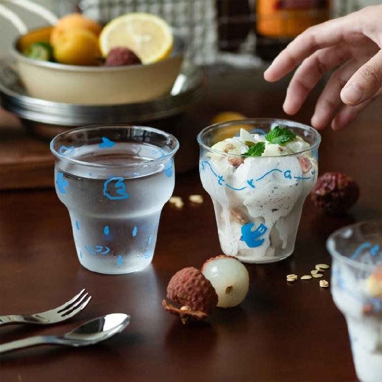 Clear Glass Dessert Dish with Round Rims for Showing Layer and Serving Ice Cream, Puddings, Fruit, Yogurt, or Salad