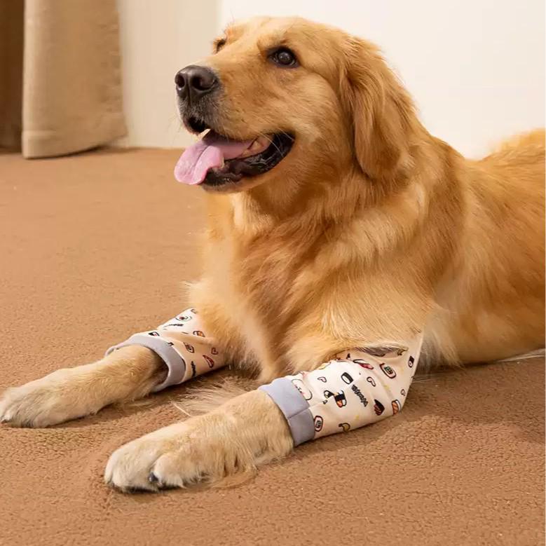 Pet Dog Leg Protector Pants for Front Leg Injuries - Warm Joint Sleeve and Knee Pad to Prevent Licking Wounds