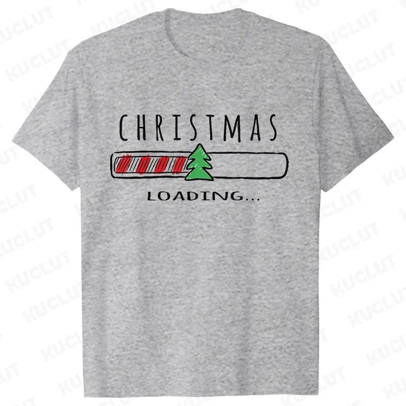 Kerst Laad Grafische T-shirt Dames Kleding Casual Korte Mouw T-shirts Gelukkig Nieuwjaar T-shirt Mode Vrolijk Kerstmis Y2k Tops