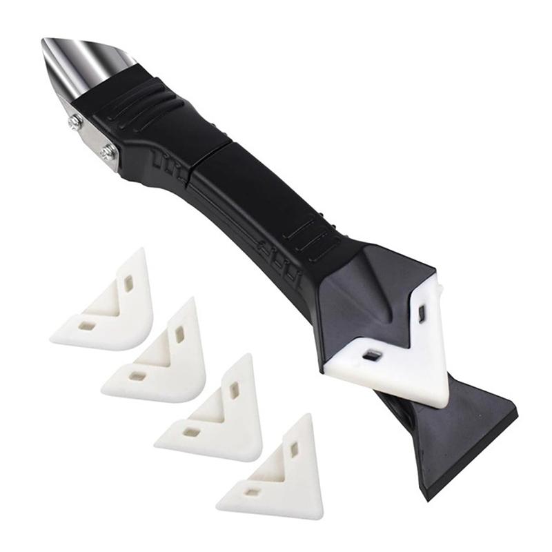 1Set Multifunction Coner Caulking Tool Silicone Scraper Glue Remover Knife Angle Beauty Crevice Spatula Tool Grout Scraper